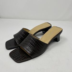 Vintage Fashion Snake Print Sandal W/ Two Inch Heel Women’s Size 9 1/2 (MILDEW)